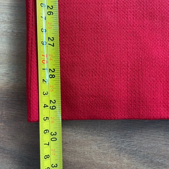 Vintage 90s Red Wool Wide Leg Trousers Carolyn Bessette Style Size 6 Carlisle - Picture 6 of 6